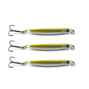 Salmon Darts 14g - Gold/Silver (3 Lures PLUS Tackle Box)